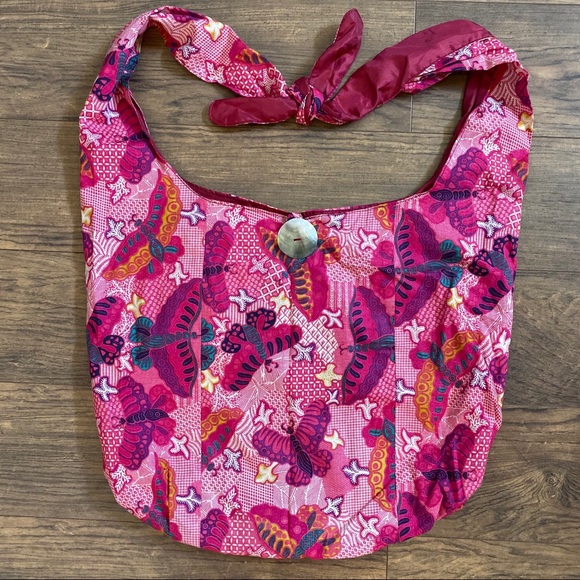 Beautiful Bohemian Butterfly Boho Art Bag Tote - Picture 1 of 5